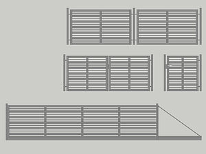 Wzór ogrodzenia posesyjnego, Seria Modern, Model M5