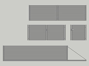 Wzór ogrodzenia posesyjnego, Seria Private, Model PV2