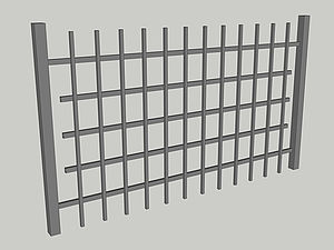 Wzór przęsła ogrodzeniowego, seria Basic, model B7